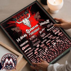 35th Anniversary Wacken Open Air 2026 Festival Poster Lineup For July 29 To August 1 2026 In Schleswig-Holstein Germany Poster Canvas