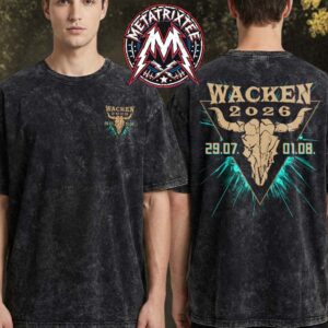 35th Anniversary Wacken Open Air Festival 2026 Triangle Tee On July 29 To August 1 2026 Black Washed T-Shirt