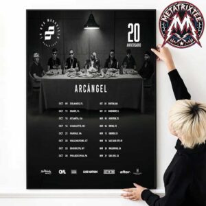 Arcangel US La 8va Maravilla World Tour 2026 Cities List For 20 Aniversario Premium Poster Canvas