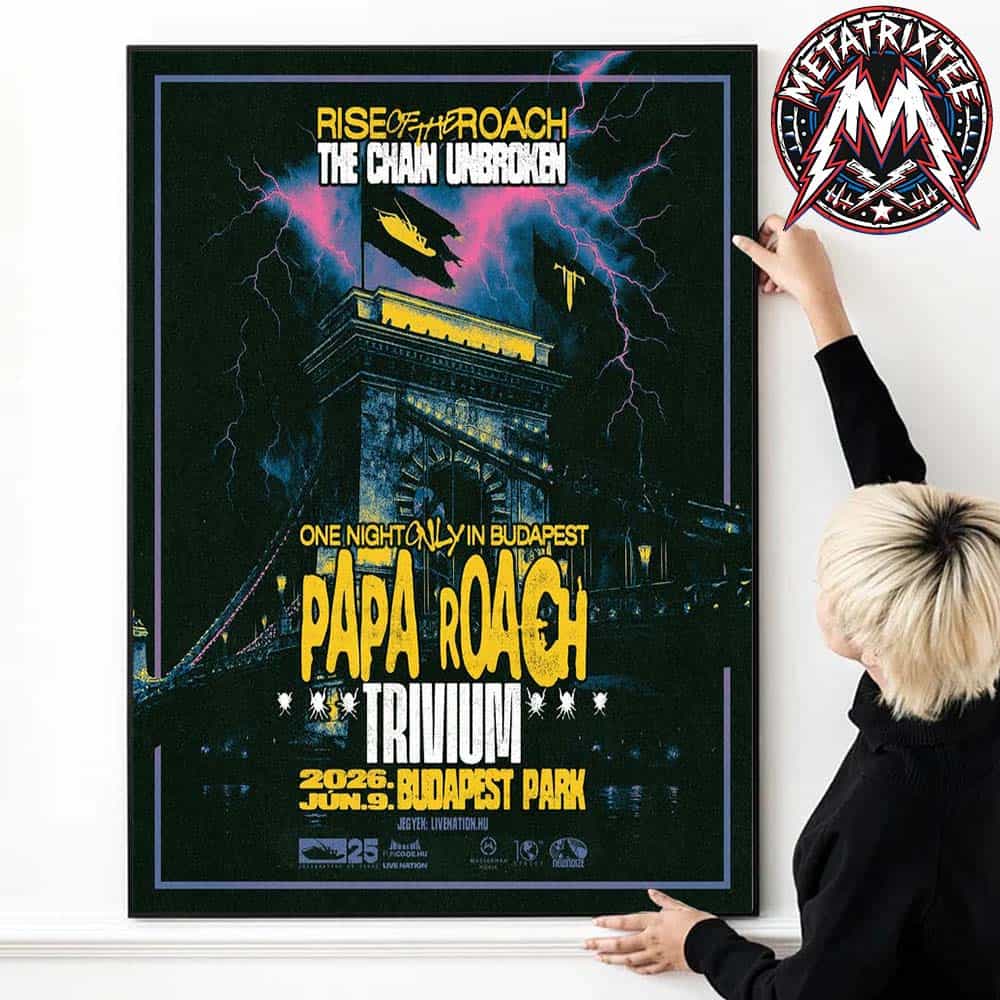 Budapest HUN Papa Roach Poster For Budapest Park On June 9 Rise of The Roach Tour 2026 Premium Poster Canvas Budapest HUN Papa Roach Poster For Budapest Park On June 9 Rise of The Roach Tour 2026 Premium Poster Canvas