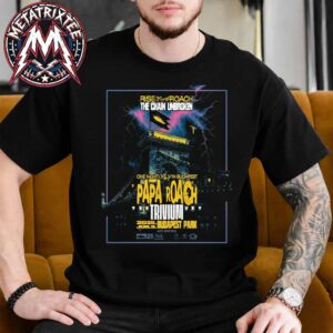 Budapest HUN Papa Roach Poster For Budapest Park On June 9 Rise of The Roach Tour 2026 Short T-Shirt