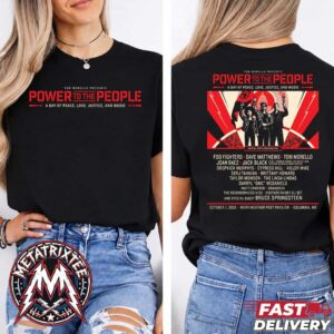 Columbia MD Power To The People 2026 By Tom Morello Poster Lineup For Merriweather Post Pavilion On October 3 2026 Short T-Shirt