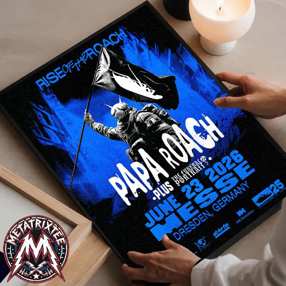 Dresden Germany Papa Roach Poster For Messe On June 23 Rise of The Roach Tour 2026 High-Quality Poster Canvas Dresden Germany Papa Roach Poster For Messe On June 23 Rise of The Roach Tour 2026 High-Quality Poster Canvas