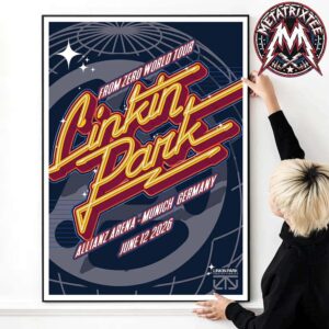 FZ 2026 Tour Munich Poster Artist Casey Zoltan Linkin Park Germany At Allianz Arena On June 12th 2026 Durable Poster Canvas
