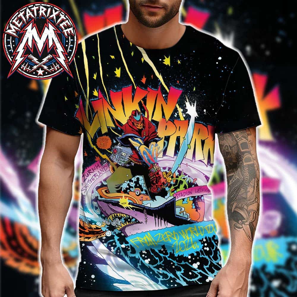 FZ 2026 Tour Zurich Poster Artist Jim Mahfood Linkin Park Switzerland At Stadion Letzigrund On June 30th 2026 All Over Print Shirt FZ 2026 Tour Zurich Poster Artist Jim Mahfood Linkin Park Switzerland At Stadion Letzigrund On June 30th 2026 All Over Print Shirt