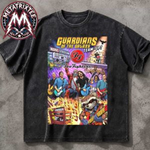 Foo Fighters Melbournes Marvel Stadium 2026 Art By Wayne Nichols Unveiled Ahead Of Australia Tour Washed T-Shirt