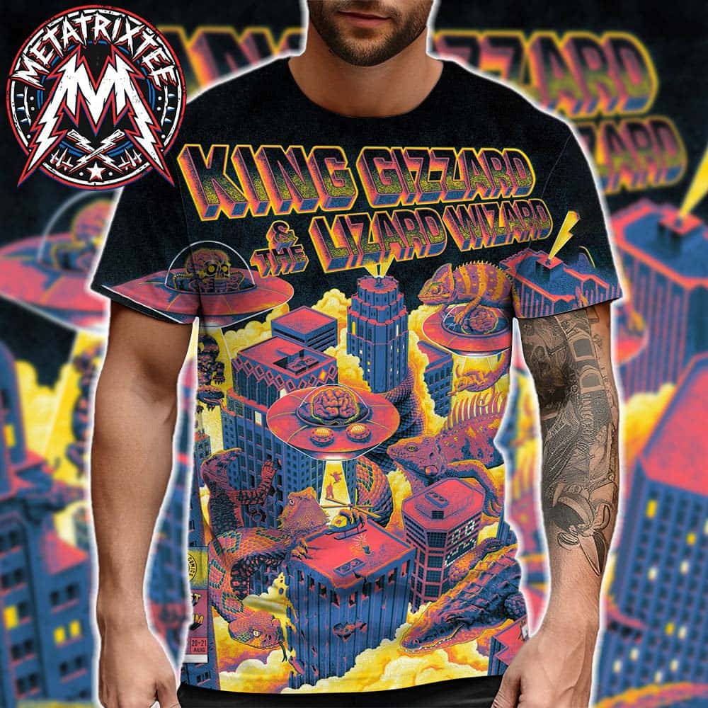 Forest Hills Stadium 2026 King Gizzard And the Lizard Wizard Red Poster For Queens NY On August 21st And 22nd All Over Print Shirt Forest Hills Stadium 2026 King Gizzard And the Lizard Wizard Red Poster For Queens NY On August 21st And 22nd All Over Print Shirt
