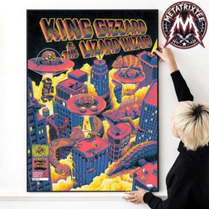 Forest Hills Stadium 2026 King Gizzard And the Lizard Wizard Red Poster For Queens NY On August 21st And 22nd Gallery-Style Poster Canvas
