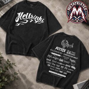 Hellsinki Logo Event 2026 Tee For Hellsinki Metal Festival 2026 For August 7-8 2026 Black Washed T-Shirt