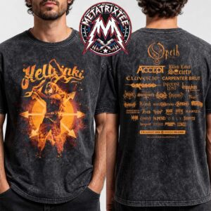 Hellsinki Metal Festival 2026 Merch Hammer Event 2026 Tee For The Helsinki Ice Hall In Finland On August 7-8 2026 Black Washed T-Shirt
