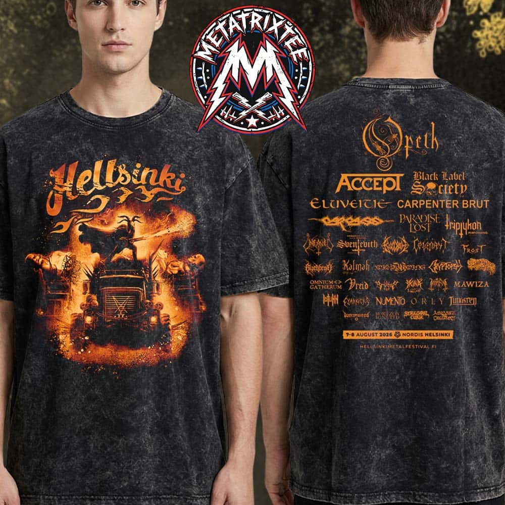 Hellsinki Metal Festival 2026 Merch Truck Event 2026 Tee At The Helsinki Ice Hall In Finland On August 7-8 2026 Washed T-Shirt Hellsinki Metal Festival 2026 Merch Truck Event 2026 Tee At The Helsinki Ice Hall In Finland On August 7-8 2026 Washed T-Shirt