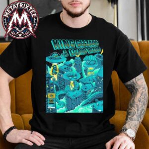 King Gizzard And the Lizard Wizard 2026 Forest Hills Stadium Poster Green For August 21st And 22nd In Queens NY Classic T-Shirt