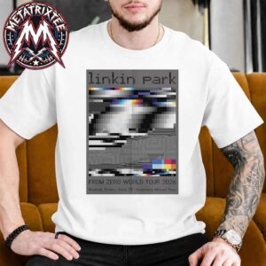Linkin Park Madrid Spain FZ 2026 Tour Poster Artist Felipe Pantone On June 24th 2026 At Auditorio Miguel Rios Unisex T-Shirt