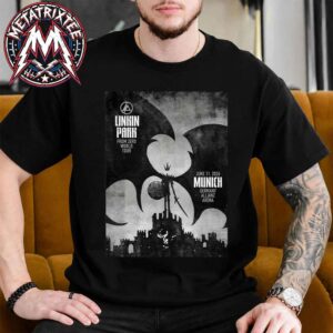 Linkin Park Munich Germany FZ 2026 Tour Poster Artist Jeffrey Alan Love On June 11th 2026 At Allianz Arena Short T-Shirt