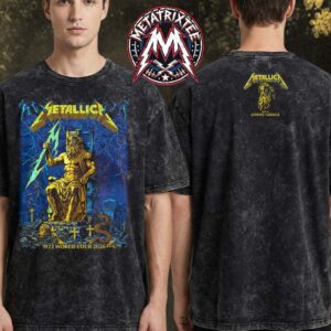 Metallica Athens 2026 Merch Tee For Olympic Stadium M72 Athens Greece On Saturday May 9th 2026 Black Washed T-Shirt