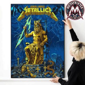 Metallica Athens Zeus Electric Chair Main Poster Event At Olympic Stadium M72 Athens Greece On Saturday May 9th 2026 Poster Canvas