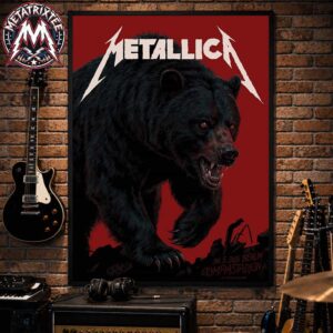 Metallica M72 Berlin Main Show Poster Bear By Philip Janta In Berlin Germany On May 30 2026 At Olympiastadion Poster Canvas