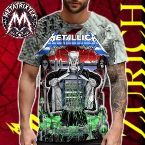 Metallica Zurich Main Show Poster Skeleton Grim Reaper On May 27th 2026 Art By Luca Schenardi For Zurich Switzerland At Stadion Letzigrund All Over Print Shirt