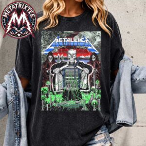Metallica Zurich Main Show Poster Skeleton Grim Reaper On May 27th 2026 Art By Luca Schenardi For Zurich Switzerland At Stadion Letzigrund Black Washed T-Shirt