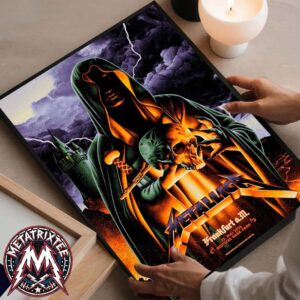 Night 1 Frankfurt Germany Metallica Tonight Poster Artist Max Loffler At Deutsche Bank Park M72 Frankfurt On May 22nd 2026 Premium Poster Canvas