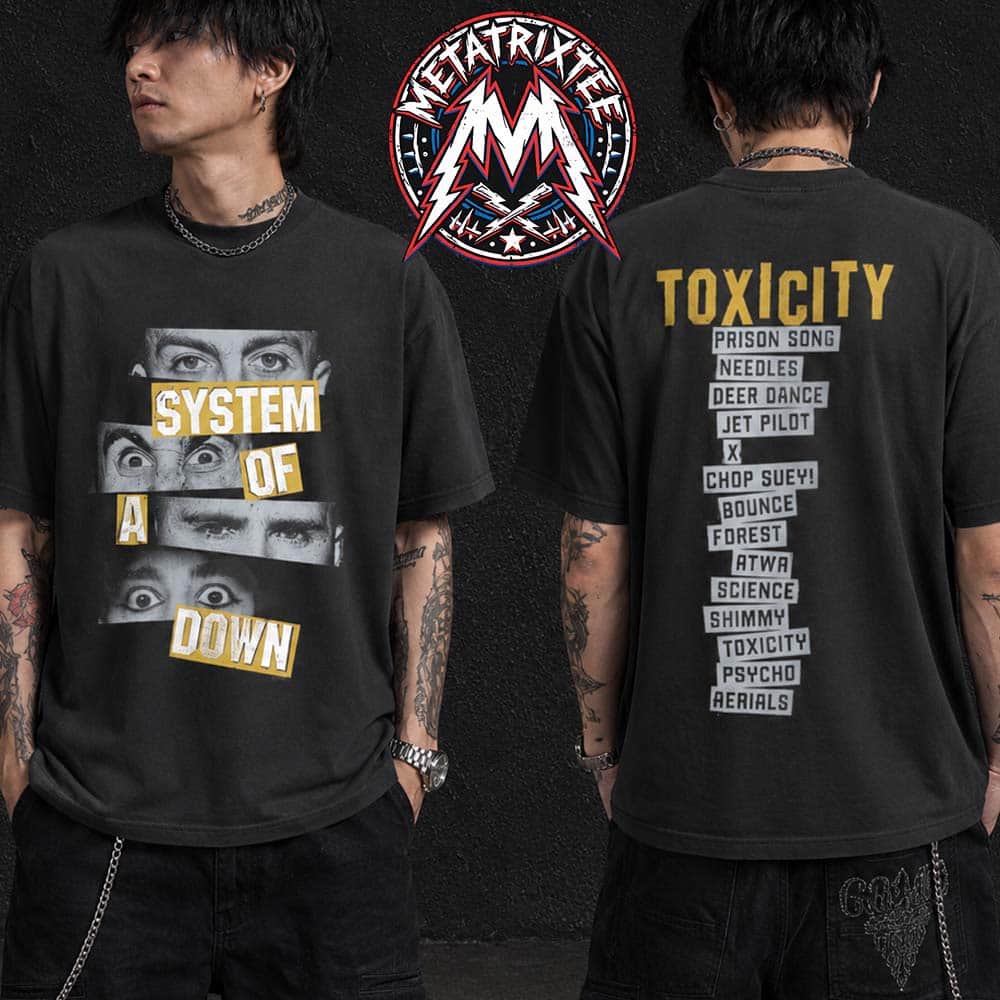 Official System Of A Down x Mercadorama 2026 Merch Toxicity List Tee CDMX Mexico 2026 Classic T-Shirt Official System Of A Down x Mercadorama 2026 Merch Toxicity List Tee CDMX Mexico 2026 Classic T-Shirt