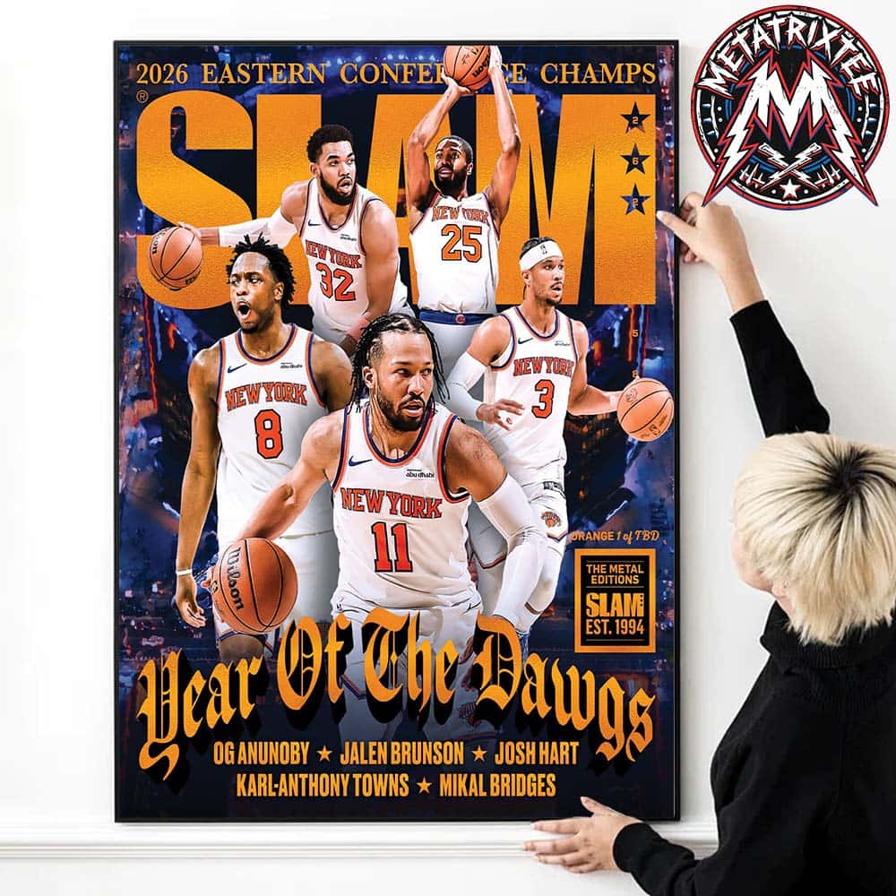 Orange Metal SLAM 262 New York Knicks Magazine Year Of The Dawgs Cover 2026 Eastern Conference Champs Premium Poster Canvas Orange Metal SLAM 262 New York Knicks Magazine Year Of The Dawgs Cover 2026 Eastern Conference Champs Premium Poster Canvas