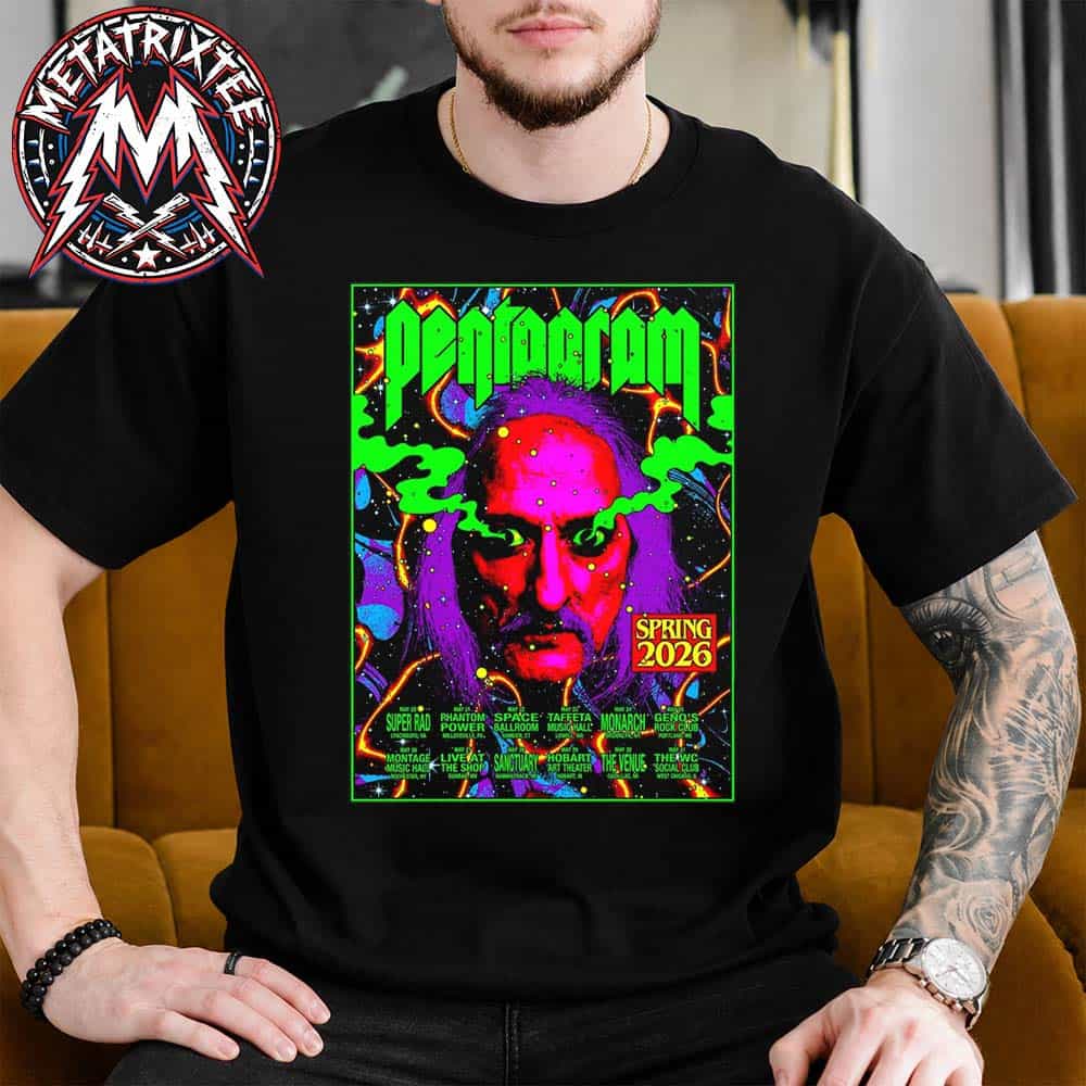 Pentagram Spring Tour 2026 Cosmic Bobby Poster Dates List For May 20 To May 31 Black Short T-Shirt Pentagram Spring Tour 2026 Cosmic Bobby Poster Dates List For May 20 To May 31 Black Short T-Shirt