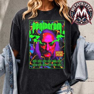 Pentagram Spring Tour 2026 Cosmic Bobby Poster Dates List For May 20 To May 31 Black Washed T-Shirt