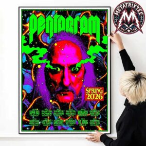 Pentagram Spring Tour 2026 Cosmic Bobby Poster Dates List For May 20 To May 31 High-Quality Poster Canvas