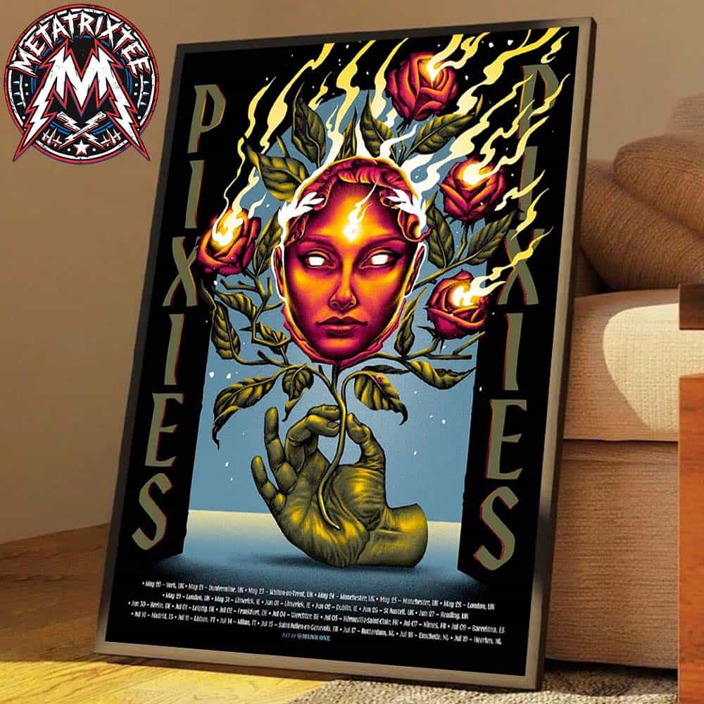 Pixies UK Shows For European Tour 2026 Cities LIst For Summer Artwork By Munk One Premium Poster Canvas Pixies UK Shows For European Tour 2026 Cities LIst For Summer Artwork By Munk One Premium Poster Canvas