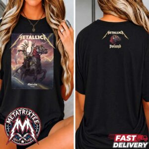 Pop-Up M72 Chorzow Event Jakub Jagado Tee Metallica For Stadion Slaski On May 19th 2026 In Chorzow Poland Two Sided T-Shirt