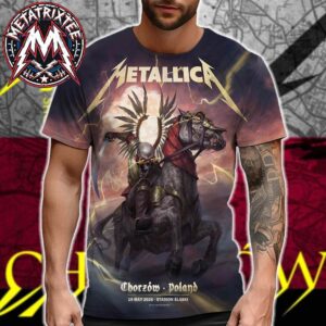 Pop-Up M72 Chorzow  Event Poster By Jakub Jagado Metallica For Stadion Slaski On May 19th 2026 In Chorzow Poland All Over Print Shirt