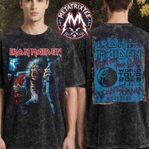 Run For Your Lives 2026 Tour Romania Tee Iron Maiden Bucharest At Arena Nationala On May 28 2026 Washed T-Shirt