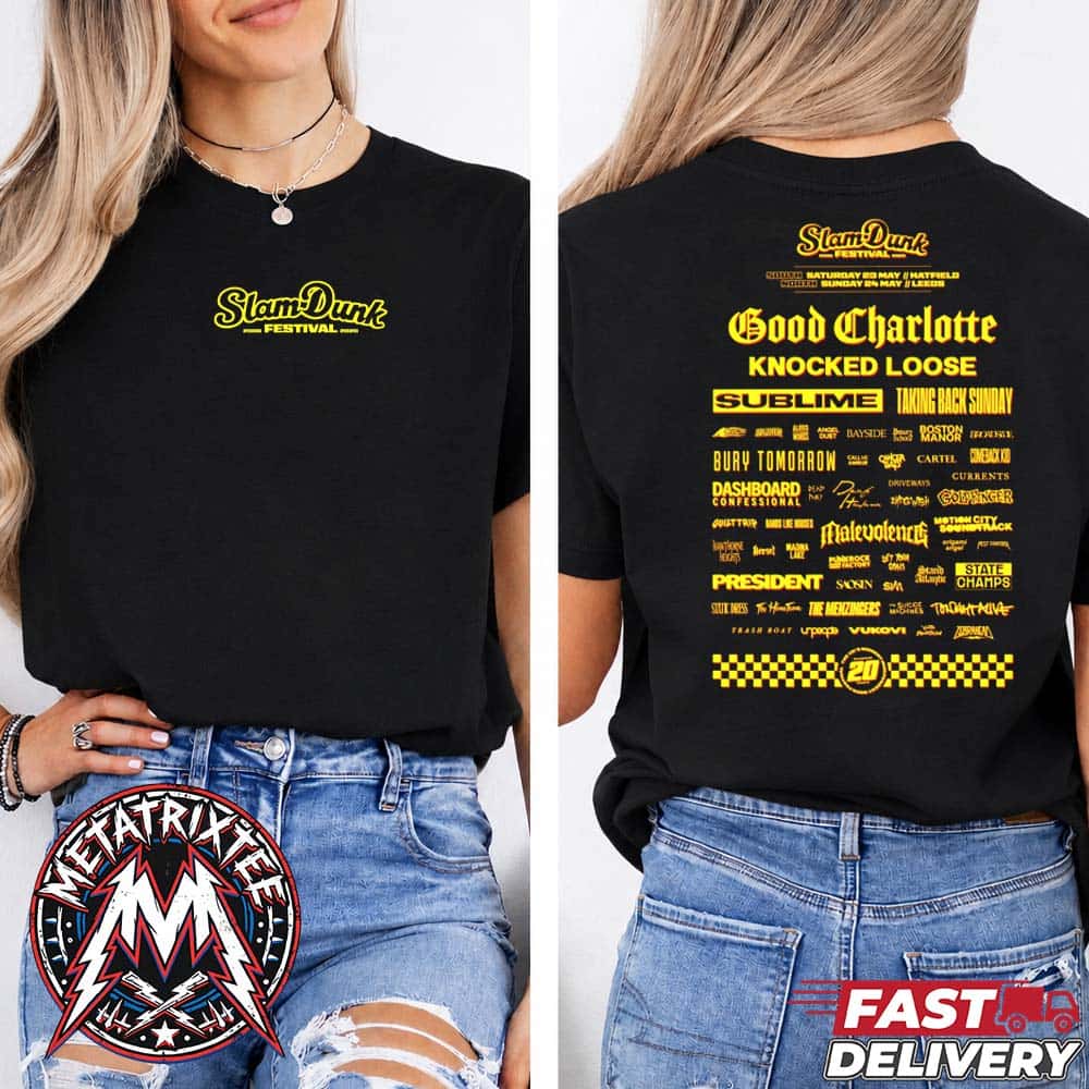 Slam Dunk Festival 2026 SDF26 Lineup Tee For South And North May 23rd And 24th 2026 Two Sided Print T-Shirt Slam Dunk Festival 2026 SDF26 Lineup Tee For South And North May 23rd And 24th 2026 Two Sided Print T-Shirt