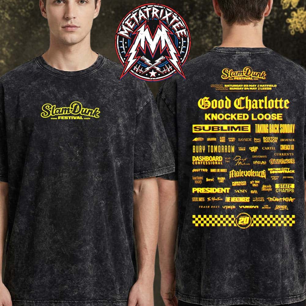Slam Dunk Festival 2026 SDF26 Lineup Tee For South And North May 23rd And 24th 2026 Washed T-Shirt Slam Dunk Festival 2026 SDF26 Lineup Tee For South And North May 23rd And 24th 2026 Washed T-Shirt
