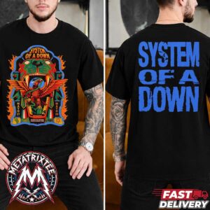 System Of A Down CDMX Pop-Up Tee By Jonas Santos Merch Estadio GNP Seguros For May 27 And 28 2026 Two Sided T-Shirt