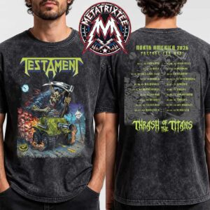 Testament Merch Hot Wheels Prepare For War Tee Spring 2026 North America Tour Washed T-Shirt