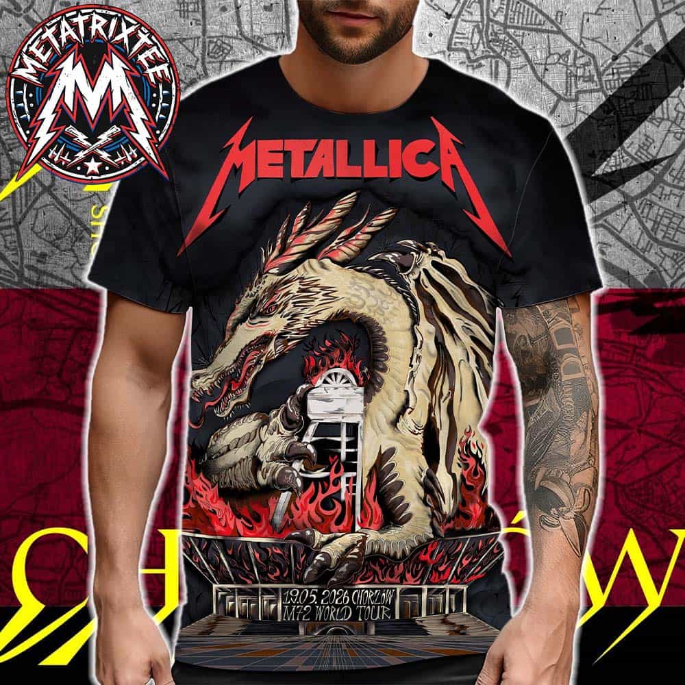 Tonight In Chorzow Main Show Metallica 2026 Poster By Karol Banach For M72 Chorzow Poland At Stadion Slaski On May 19 2026 All Over Print Shirt Tonight In Chorzow Main Show Metallica 2026 Poster By Karol Banach For M72 Chorzow Poland At Stadion Slaski On May 19 2026 All Over Print Shirt