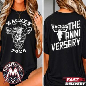 Wacken Open Air Festival 2026 Angry Cow Tee For 35th Anniversary On July 29 To August 1 2026 Cover T-Shirt