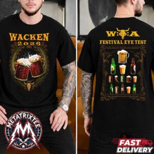 Wacken Open Air Festival 2026 Beer Check Tee For Festival Eye Test 35th Anniversary On July 29 To August 1 2026 Cover T-Shirt