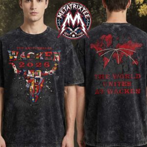 Wacken Open Air Festival 2026 The World Unites At Wacken 2026 Tee For 35th Anniversary On July 29 To August 1 2026 Black Washed T-Shirt
