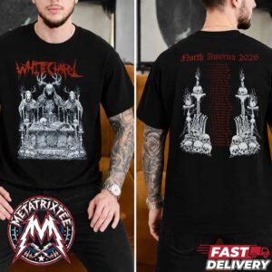 Whitechapel North America 2026 Tour Merch Dates List Tee Two Sided Black T-Shirt
