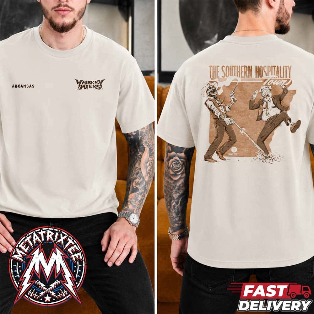 2026 Whiskey Myers Rogers Arkansas Merch Tee At Walmart AMP On May 19 The Southern Hospitality Tour 2026 Two Sided Short T-Shirt 2026 Whiskey Myers Rogers Arkansas Merch Tee At Walmart AMP On May 19 The Southern Hospitality Tour 2026 Two Sided Short T-Shirt