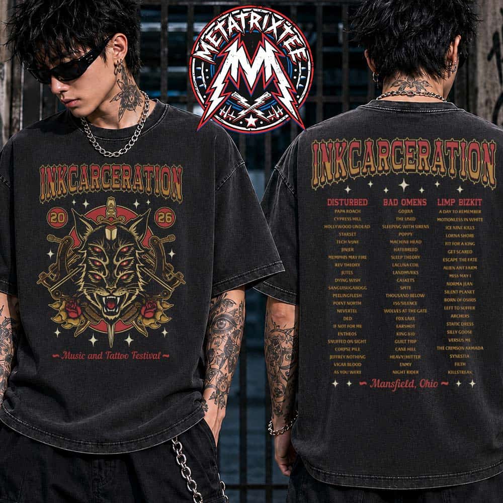 3 Lives Tee For Inkcarceration Festival 2026 In Mansfield Ohio On July 17-19 2026 At The Historic Ohio State Reformatory Washed T-Shirt 3 Lives Tee For Inkcarceration Festival 2026 In Mansfield Ohio On July 17-19 2026 At The Historic Ohio State Reformatory Washed T-Shirt
