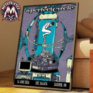 A Perfect Circle Tonight Poster For Zagreb HR By Pablo Rodriguez At SRC Salata On 16 June 2026 Poster Canvas