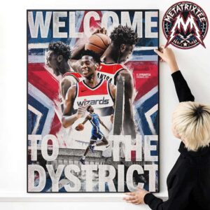 AJ Dybantsa Welcome To The Washington Wizards With No. 1 Pick 2026 NBA Draft Poster Canvas
