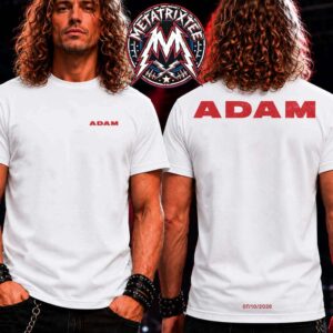 Adam Lambert Merch ADAM Logo Tee For Album ADAM On July 10 2026 Two Sided White T-Shirt