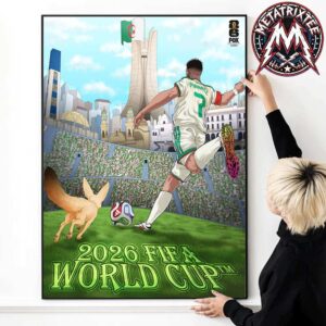 Algerian x FIFA World Cup 2026 Poster By Taqi Merabet Inspired By Algerian Heritage And The Spirit Of The Fennec Gallery-Style Poster Canvas