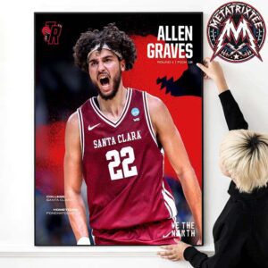 Allen Graves Welcome To The Toronto Raptors With Round 1 Pick 19 In 2026 NBA Draft Poster Canvas