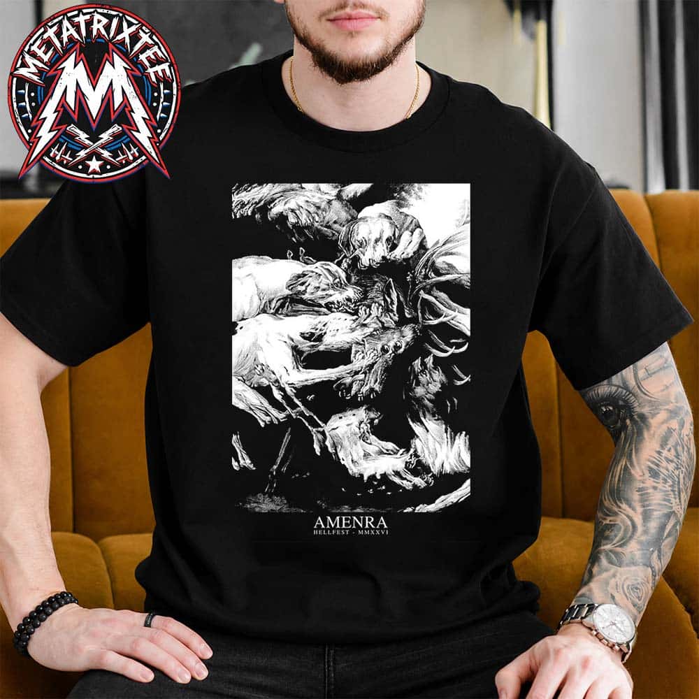 Amenra x Hellfest Open Air Festival 2026 Poster By Jean-Luc Navette For Clisson France On June 20 2026 Short T-Shirt Amenra x Hellfest Open Air Festival 2026 Poster By Jean-Luc Navette For Clisson France On June 20 2026 Short T-Shirt